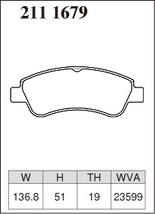 ディクセル ブレーキパッド DS3 A5CHN01 ESタイプ フロント左右セット 2111679 DIXCEL ブレーキパット_画像2