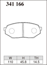 ディクセル ブレーキパッド パジェロミニ H51A/H56A ECタイプ フロント左右セット 341166 DIXCEL ブレーキパット_画像2