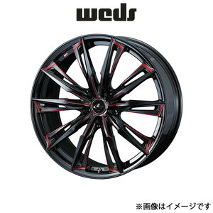 ウェッズ レオニス GX アルミホイール 1本 デリカD:5 CV5W 18インチ ブラック/SCマシニング[レッド] 0039378 WEDS LEONIS GX