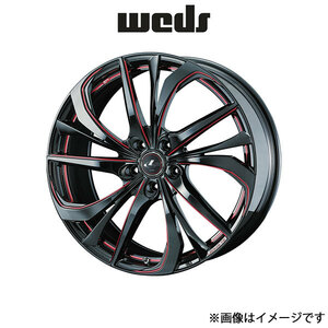 ウェッズ レオニス TE アルミホイール 1本 インプレッサWRX STI GDB 17インチ ブラック/SCマシニング[レッド] 0038761 WEDS LEONIS TE