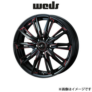 ウェッズ レオニス GX アルミホイール 4本 パレット MK21S 15インチ ブラック/SCマシニング[レッド] 0039330 WEDS LEONIS GX