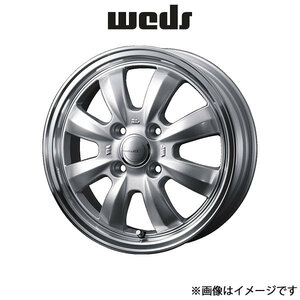 ウェッズ グラフト 8S アルミホイール 1本 デイズ B21W 14インチ シルバー/リムポリッシュ 0040908 WEDS GYRAFT 8S