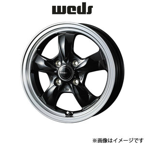 ウェッズ グラフト 5S アルミホイール 4本 タントエグゼ L450系 15インチ ブラック/リムポリッシュ 0041116 WEDS GYRAFT 5S