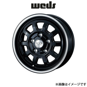 ウェッズ ヴィセンテ06 TL アルミホイール 4本 ライトエース S402/S412 13インチ ブラックポリッシュライン 0040113 WEDS VICENTE-06 TL