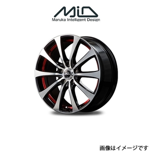 MID シュナイダー RX 01 アルミホイール 1本 フォレスター SH5(15×6J 5-100 INSET45 ブラックポリッシュ/アンダーカットレッド)SCHNEIDER