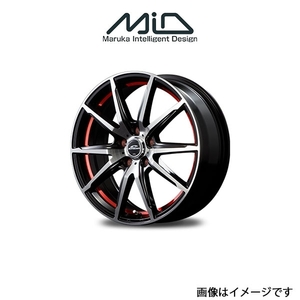 MID シュナイダー RX 02 アルミホイール 1本 レガシーアウトバック BP9/BPE(17×7J 5-100 INSET50 ブラックポリッシュ/レッド)SCHNEIDER