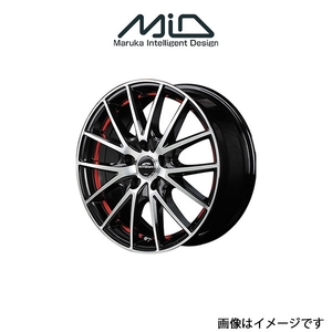 MID シュナイダー RX27 アルミホイール 1本 レガシーツーリングワゴン BP5/BPL(17×7J 5-100 INSET50 ブラック/レッド)SCHNEIDER