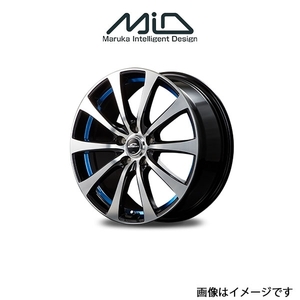 MID シュナイダー RX 01 アルミホイール 1本 インプレッサ GH8(17×7J 5-100 INSET48 ブラックポリッシュ/アンダーカットブルー)SCHNEIDER