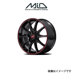 MID RMPレーシング R25PLUS アルミホイール 1本 レガシーツーリングワゴン BP5/BPL(17×7J 5-100 INSET48 ブラック/リムレッド)RMP RACING