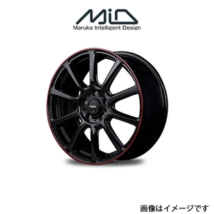 MID ラピッドパフォーマンス ZX10 アルミホイール 1本 フォレスター SJ系(17×7J 5-100 INSET50 ブラック+リムレッド)RAPID PERFORMANCE