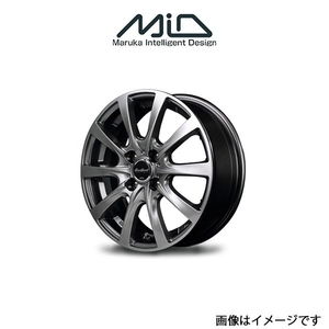 MID ユーロスピード F10 アルミホイール 1本 ワゴンR MH34/MH44(15×4.5J 4-100 INSET45 メタリックグレー)EUROSPEED F10