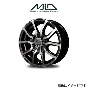 MID ユーロスピード DC52 アルミホイール 1本 シボレーMW ME34(13×4J 4-100 INSET43 ブラックポリッシュ)EUROSPEED DC52