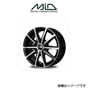 MID ユーロスピード V25 アルミホイール 1本 ソリオ/ソリオバンディット MA26/M36/M46(13×4J 4-100 INSET43 ブラックポリッシュ)EUROSPEED