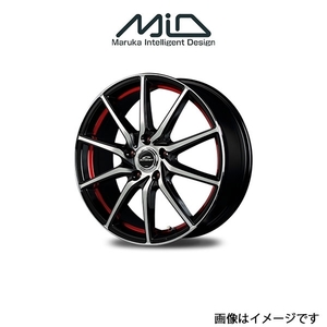 MID シュナイダー RX810 アルミホイール 1本 フォレスター SG5(15×6J 5-100 INSET45 ブラックポリッシュ/アンダーカットレッド)SCHNEIDER