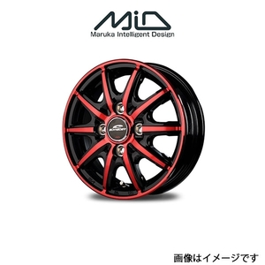 MID シュナイダー RX10-K アルミホイール 1本 プレオプラス LA300F/LA310F(14×4.5J 4-100 INSET45 ブラックポリッシュ/レッド)SCHNEIDER