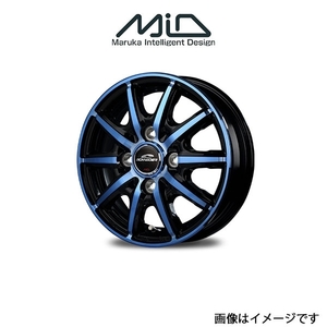 MID シュナイダー RX10-K アルミホイール 1本 プレオプラス LA300F/LA310F(14×4.5J 4-100 INSET45 ブラックポリッシュ/ブルー)SCHNEIDER