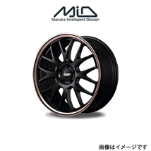 MID RMP 820F アルミホイール 1本 クラウン 200系(18×7J 5-114.3 INSET48 セミグロスブラック/デュアルポリッシュ/ピンクゴールドクリア)_画像1