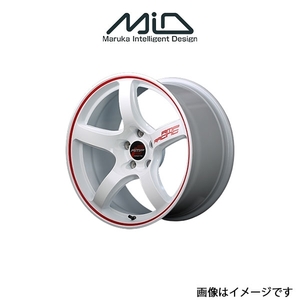 MID RMPレーシング R50 アルミホイール 1本 レヴォーグ VM4(17×7J 5-114.3 INSET48 ホワイト/リムレッドライン)RMP RACING R50