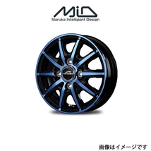 MID シュナイダー RX10-K アルミホイール 1本 サンバー TT1/TT2(12×3.5B 4-100 INSET42 ブラックポリッシュ/ブルー)SCHNEIDER_画像1