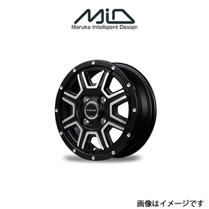 MID ロードマックス WF8 アルミホイール 1本 ステラ/ステラカスタム LA100F/LA110F(12×4J 4-100 INSET42 セミグロスブラック)ROADMAX