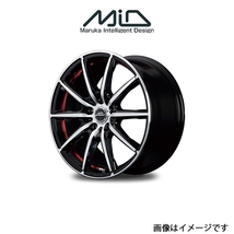 MID シュナイダー SX 2 アルミホイール 1本 BRZ ZC6(17×7J 5-100 INSET50 ブラックポリッシュ+アンダーカットレッドクリア)SCHNEIDER SX 2_画像1