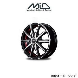 MID シュナイダー SX 2 アルミホイール 1本 プレオ L275F/L285F(14×4.5J 4-100 INSET45 ブラック/レッド)SCHNEIDER