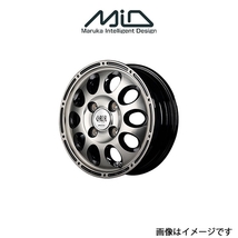 MID マナレイスポーツ ガイアクロス アルミホイール 1本 ミラ バン L275V/L285V(12×4J 4-100 INSET42 ブラックポリッシュ)GAIA X_画像1