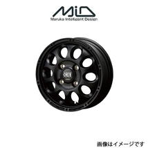 MID マナレイスポーツ ガイアクロス アルミホイール 1本 ミライース 350/360系(12×4J 4-100 INSET42 マットブラック)MANARAY SPORT GAIA X_画像1