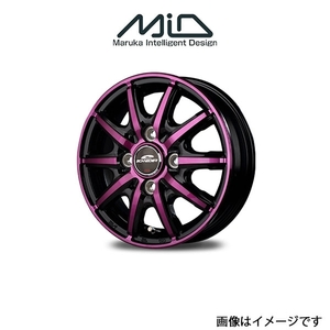 MID シュナイダー RX10-K アルミホイール 1本 プレオプラス LA300F/LA310F(12×3.5B 4-100 INSET42 ブラックポリッシュ/パープル)SCHNEIDER