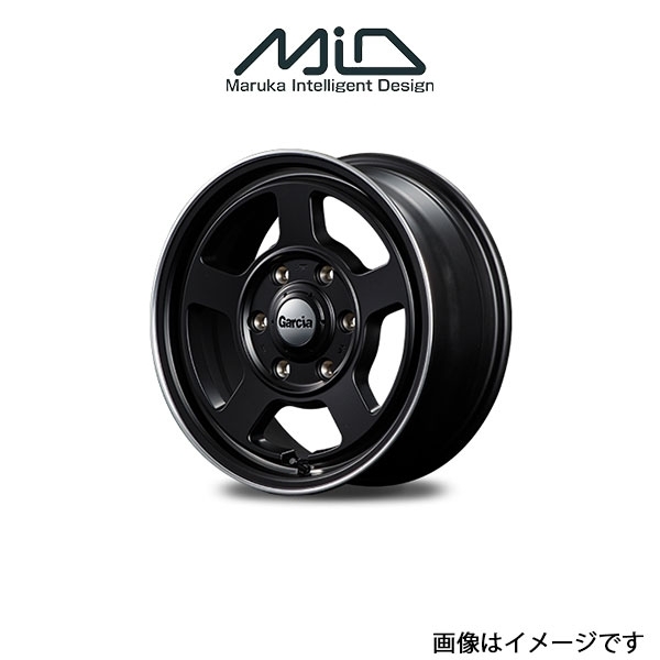 MID ガルシア シカゴ5 アルミホイール 1本 ムーヴキャンバス LA850S/LA860S(14×4.5J 4-100 INSET45 セミグロスブラック)GARCIA CHICAGO5