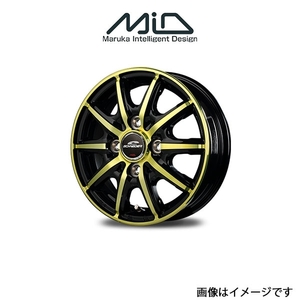 MID シュナイダー RX10-K アルミホイール 1本 ムーヴキャンバス LA850S/LA860S(14×4.5J 4-100 INSET45 ブラック/ゴールド)SCHNEIDER