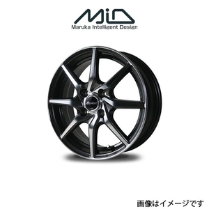 MID ユーロスピード S810 アルミホイール 1本 エブリィ ワゴン DA17W(12×4J 4-100 INSET43 ダークガンメタ)EUROSPEED S810