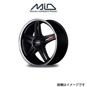 MID RMP 520F アルミホイール 1本 ハリアー 60系(18×8J 5-114.3 INSET42 セミグロスブラック/リムポリッシュ)