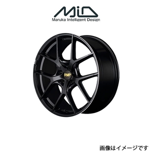 MID RMP 025F アルミホイール 1本 エスティマ 50系(17×7J 5-114.3 INSET48 セミグロスブラック+リムエッジDC+ロゴマシニング)