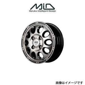 MID マナレイスポーツ ガイアクロス アルミホイール 1本 ムーブ L150/L160(12×4J 4-100 INSET42 ブラックポリッシュ)GAIA X