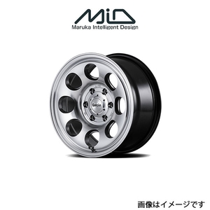 MID ガルシア パーム8 アルミホイール 1本 ムーブ LA150S/LA160S(14×4.5J 4-100 INSET45 メタリックグレー/ポリッシュ)GARCIA PALM8