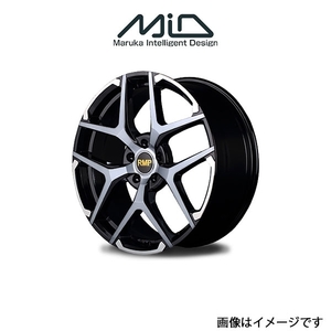 MID RMP 025FX アルミホイール 1本 RAV4 50系(19×8J 5-114.3 INSET45 ブラックポリッシュ/ハイブリッドクリア(センターキャップゴールド))