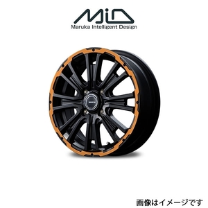 MID ガルシア SSリボルバーKC アルミホイール 1本 ムーヴキャンバス LA850S/LA860S(14×4.5J 4-100 INSET45 リボルバーオレンジ)GARCIA