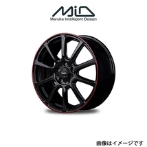 MID ラピッドパフォーマンス ZX10 アルミホイール 1本 GRヤリス 16系(18×7.5J 5-114.3 INSET38 ブラック+リムレッド)RAPID PERFORMANCE_画像1