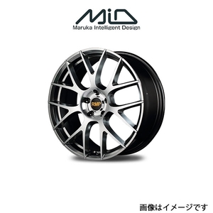 MID RMP 027F アルミホイール 1本 ハリアー 80系(18×8J 5-114.3 INSET42 ハイパーメタルコート/ミラーカット)