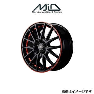 MID シュナイダー RX27 アルミホイール 1本 エスティマ 30系(17×7J 5-114.3 INSET48 ブラック/レッド)SCHNEIDER