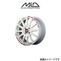 MID RMPレーシング GR12 アルミホイール 1本 ノート& ノートe-POWER 12系(16×6J 4-100 INSET43 ホワイト/ストロボレッド)RMP RACING GR12_画像1