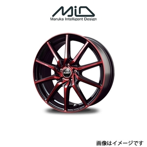 MID ユーロスピード S810 アルミホイール 1本 カローラスポーツ 210系(17×7J 5-100 INSET50 ブラックポリッシュ)EUROSPEED S810