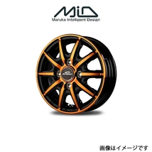 MID シュナイダー RX10-K アルミホイール 1本 デイズ& デイズルークス B21W(14×4.5J 4-100 INSET45 ブラック/オレンジ)SCHNEIDER_画像1