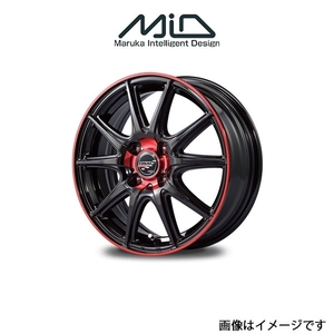 MID ファイナルスピード GRボルト アルミホイール 1本 カローラアクシオ 160系(16×6J 4-100 INSET43 レッドフレアブラック)FINALSPEED