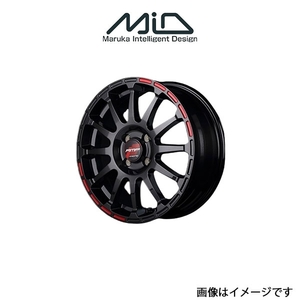 MID RMPレーシング GR12 アルミホイール 1本 ノートAUTECH 13系(16×6J 4-100 INSET43 クリスタルブラック/ストロボレッド)RMP RACING GR12