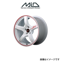 MID RMPレーシング R50 アルミホイール 1本 キックス 15系(17×7J 5-114.3 INSET48 ホワイト/リムレッドライン)RMP RACING R50_画像1