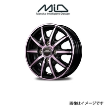 MID シュナイダー RX10-K アルミホイール 1本 ピノ 24系(12×3.5B 4-100 INSET42 ブラックポリッシュ/クリスタルピンククリア)SCHNEIDER_画像1