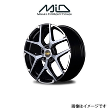 MID RMP 025FX アルミホイール 1本 MPV LY3P(18×7J 5-114.3 INSET48 ブラックポリッシュ/ハイブリッドクリア(センターキャップゴールド))_画像1