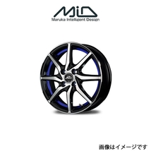 MID シュナイダー RX810 アルミホイール 1本 ルークス B44A(15×4.5J 4-100 INSET45 ブラックポリッシュ/アンダーカットブルー)SCHNEIDER_画像1